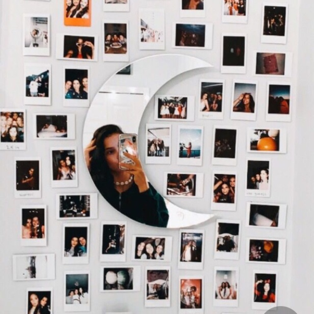 VSCO Crescent Moon Mirror Wall Decor